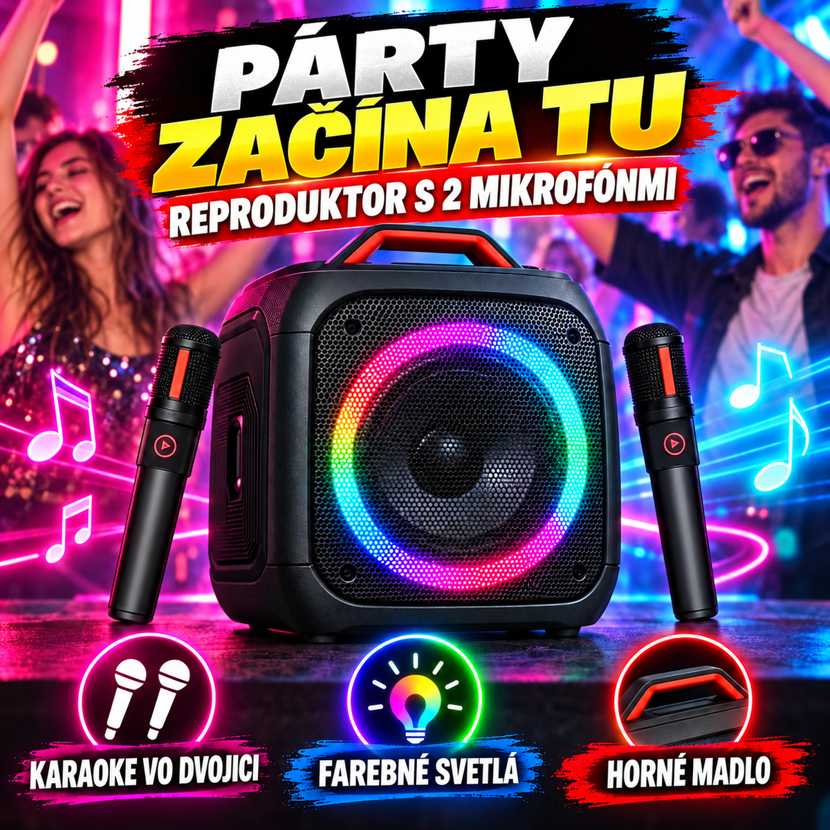 Prenosný reproduktor s mikrofónom PartyBeat™